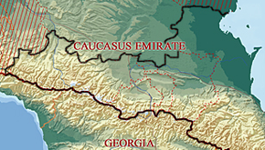 Territoire réclamé par l'Émirat du Caucase